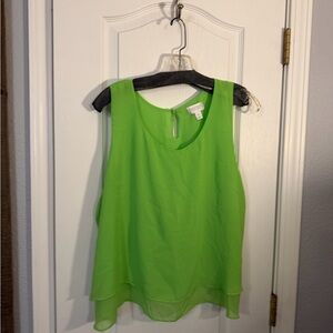 Bisou Bisou Lime Green Tank Top